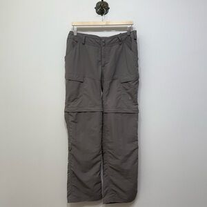 The North Fade Gray Nylon Convertible Cargo Pant Shorts Women’s Size 8 Hike Camp